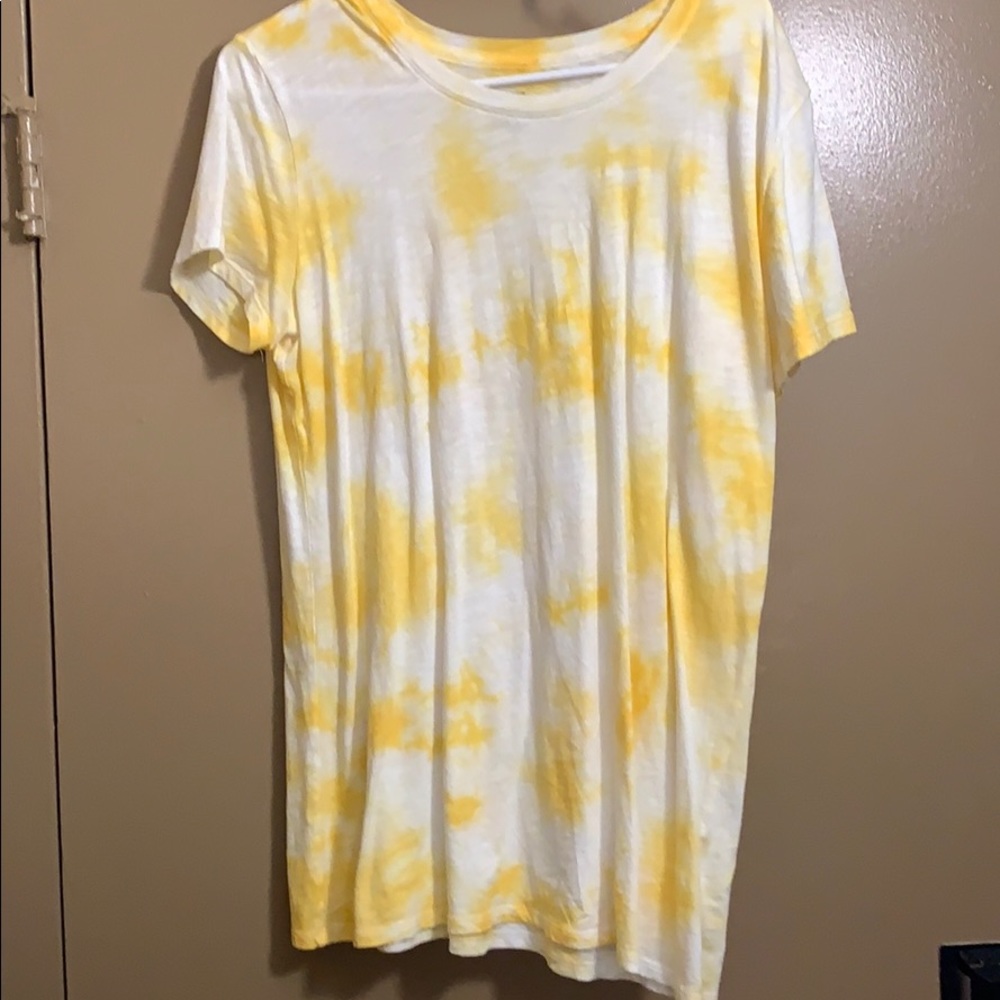 Victoria secret- pink yellow tie dye shirt